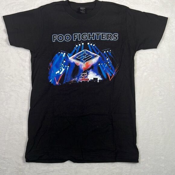 Foo Fighters Concrete and Gold 2018 World Tour Concert Black T Shirt Men XS - Picture 2 of 6